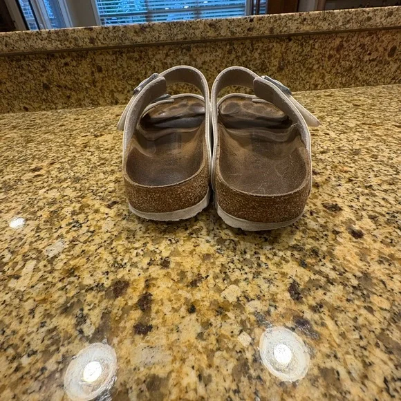 Birkenstock Arizona White Birkoflor Sandals Slides Size 41 US Wmns 10-10.5 Wide - Picture 9 of 11